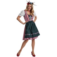 dressforfun Dirndl Frauenkostüm Mini-Dirndl Berchtesgaden Modell 2 rot|weiß XXL