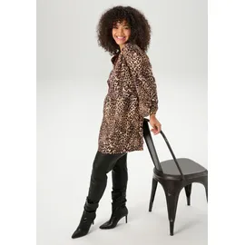 aniston plus Schlupfbluse Leoprint Braun 44