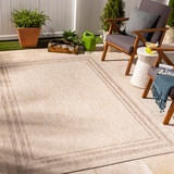 Livabliss Surya Outdoor Teppich wetterfest, Colos - In und Outdoor Teppich für Balkon 200x275 cm, Terrasse, Garten, Küche - Outdoor Teppich Boho Style, Teppich für draußen - Teppich Elfenbein und Beige