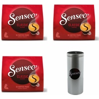 SENSEO Kaffeepads Premium Set Klassisch Classic 3 Kaffee je 16 Pads mit Paddose