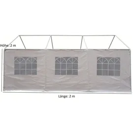 DEGAMO Seitenplane für Zelt 6x4 m 1 Stück Weiß