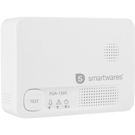 smartwares Kohlenmonoxidmelder - 10-Jahres-Sensor - mit Testknopf - LED-Anzeigen - FGA-13051