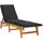 furnicato Sonnenliege 200 x 54 x 87 cm Schwarz