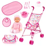 Bayer Design Faltbarer Puppenbuggy Rosa