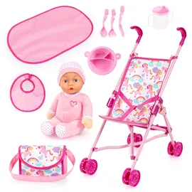 Bayer Design Faltbarer Puppenbuggy Rosa