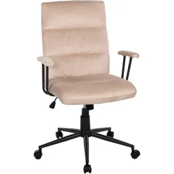 Drehstuhl DUO COLLECTION "Fina", beige (sand, schwarz), H:111cm T:57cm, 100% Polyester, Stühle