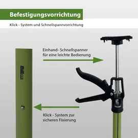 Baumarktplus 3x Türspanner Zargenspanner 57 - 117 cm Klicksystem Teleskopstütze Einhandstütze