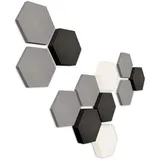 platino24 Akustikplatte platino24 Akustikpaneele 12 Elemente Edition LOFT 3D I Ø 300mm bunt