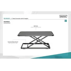 Digitus Schreibtischaufsatz verstellbar 67x47x45-405mm schw