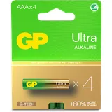 GP Batteries Ultra Alkaline AAA/LR03 4-pack