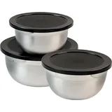 KESPER Rührschüssel 3er Set 18x18x9cm silber