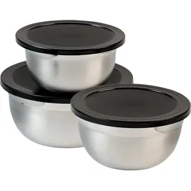 KESPER Rührschüssel 3er Set 18x18x9cm silber
