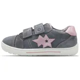 RICOSTA Mädchen Low-Top Sneaker JULA,Kinder Halbschuhe,WMS:Mittel,lose Einlage,Klettverschluss,Kinderschuhe,Halbschuhe,grau (450),32 EU - 32