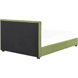 Beliani Bett mit Schubladen Stoff LA ROCHELLE 180 x 200 cm Grün