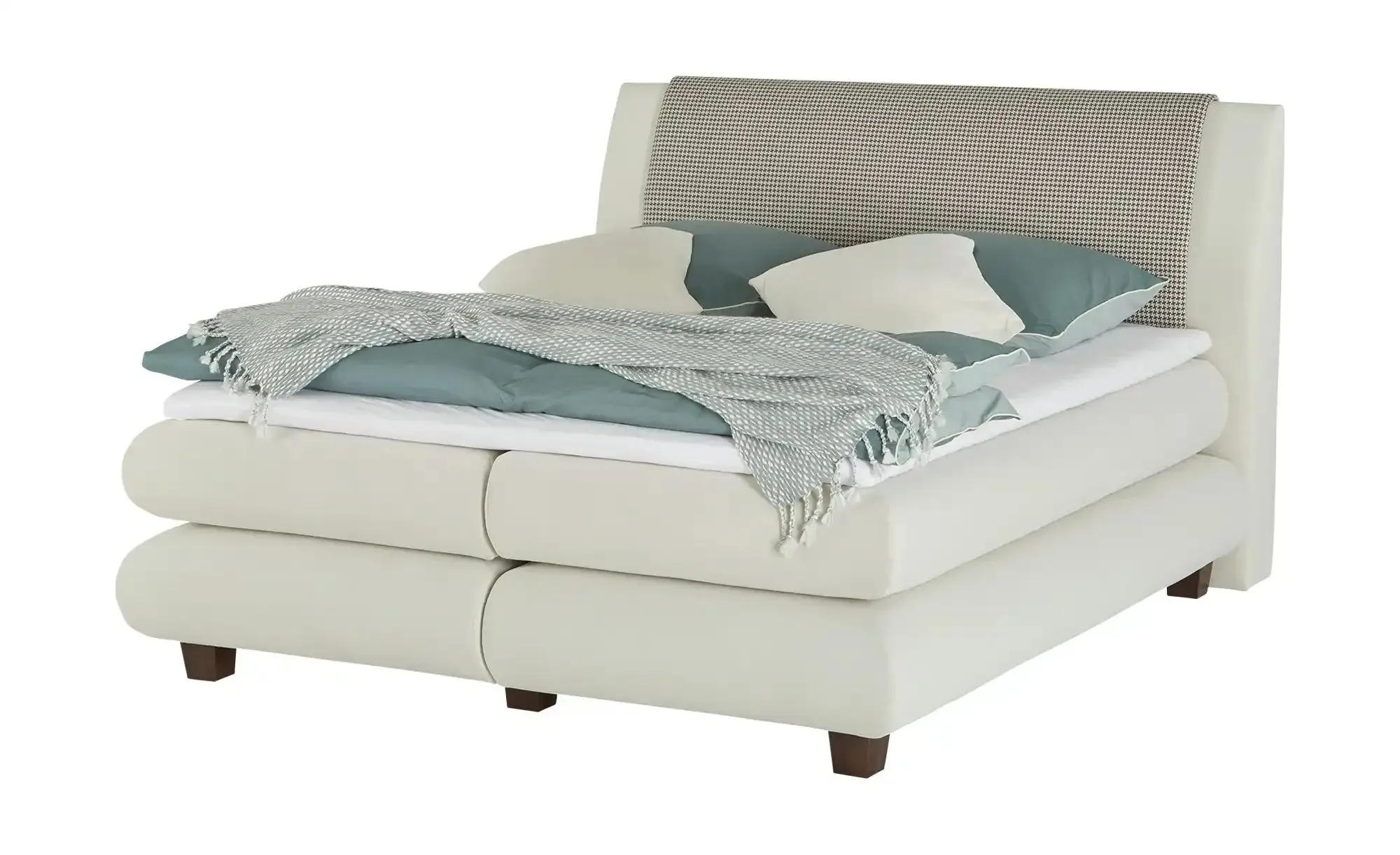 smart Boxspringbett  Premium , creme , Maße (cm): B: 197 H: 126