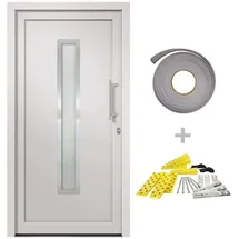 vidaXL Haustür rechts 98 x 190 cm weiß