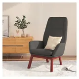 furnicato Relaxsessel Dunkelgrau 70 x 77 x 94 cm mit robustem Massivholz-Gestell grau