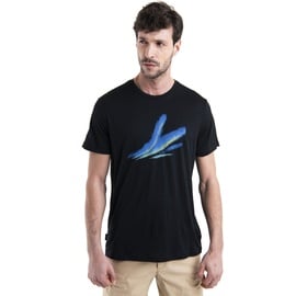 Icebreaker Herren Tech Lite III Aurora Glow T-Shirt schwarz)