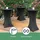 Beautissu Stehtischhusse Stella Schwarz Ø 60-65 cm 2er Set