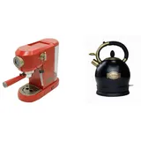 Kaiser Kaffeemaschine KA 2005 RotEm +WK 2000 Em Retro Wasserkocher