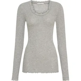 seamless basic Funktionstop SEAMLESS BASIC "Seamless Basic Top Cotton", Damen, Gr. L/XL, grau melange, Obermaterial: 100% Baumwolle, Tops