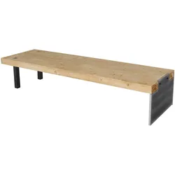 Mendler Sitzbank HWC-L75, Esszimmerbank Bank Garderobenbank, Industrial Massiv-Holz MVG-zertifiziert 200cm, natur