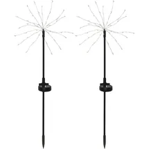 Star Trading | LED-Solar-Dekoration'Firework', 2er Pack, schwarz 45 warmwhite LED