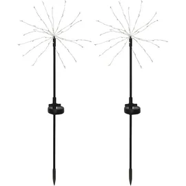 Star Trading | LED-Solar-Dekoration'Firework', 2er Pack, schwarz 45 warmwhite LED
