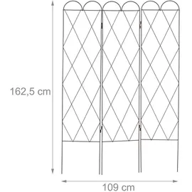 Relaxdays Rankgitter 109 x 162,5 cm Dunkelbraun