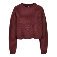 URBAN CLASSICS Ladies Wide Oversize Sweater in Rot,