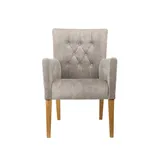 Home Affaire »Cortega Esszimmerstuhl mit Knopfheftung« () 1 Stk.Beingestell Massivholz, bequem gepolstert