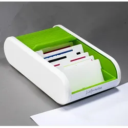 helit Visitenkartenbox weiß/apfelgrün