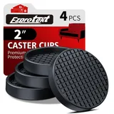 Ezprotekt Möbeluntersetzer, Φ 51mm Gummi-Möbelrollen, 4 Stück rutschfeste Möbelpolster, Bodenschutz für jeden Boden, Filz-Möbelgleiter für Hartholzböden, Stück Silikon-Möbeluntersetzer, Schwarz