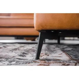 KAWOLA Sofa BLOOM Ecksofa Leder cognac Recamiere rechts