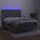 vidaXL Boxspringbett 140 x 200 cm LED Hellgrau
