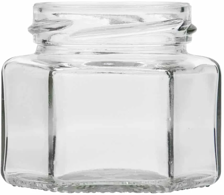 Hexagonale pot, 106 ml, monding: twist-off (TO 53)