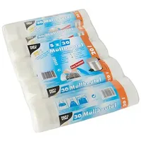 Papstar Müllbeutel mit Zugband, HDPE 20 l 55 cm