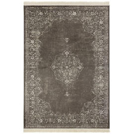 Nouristan Teppich »Orient Vintage Medaillon Naveh Samt-Teppich für Wohnzimmer, Schlafzimmer, Esszimmer, Küche, Flur – Anthrazit, 195x300cm