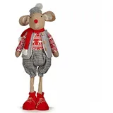 Krist+ Deko-Figur Mouse Rot Grau 27 x 18 x 74 cm (2 Stück)