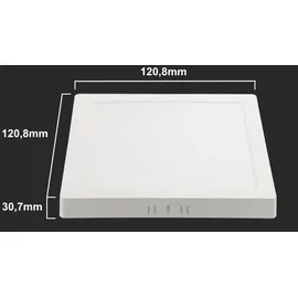 V-Tac LED-Aufbaupanel 6 Leuchtmittel quadratisch gold