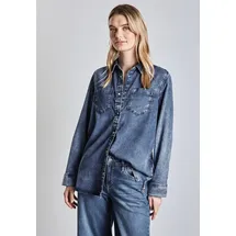 STREET ONE Jeansbluse mit Knopfleiste blau 34 EU