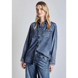 STREET ONE Jeansbluse mit Knopfleiste blau 34 EU