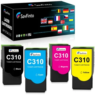 SavFinto C310 C315 Toner Ersatz für Xerox C310 C315 Tonerpatronen Kompatibel für C310 C310DNI C310DNIM C315 C315DNI C315DNIM (4 Stück)