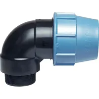 Unidelta geboplast Kunststoff-Klemmverbinder Typ PWA 50mmx1 1/2",Winkel mit Außengew.