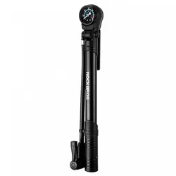 Fahrradpumpe mit Manometer – Schwarz Passend für verschiedene