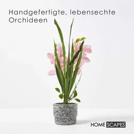 Homescapes Kunstblume, rosa im Deko-Topf, 58 cm