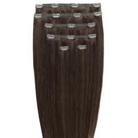 Gold24 Gold24 Clip-in Extensions #4 Braun - 60 cm Haarextensions
