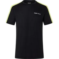 Super.Natural M Alarm Running Tee jet black/wild lime (X72) XXL