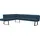 exxpo - sofa fashion Eckbank EXXPO - SOFA FASHION "Americano", blau (denim), B:270cm H:83cm T:197cm, Sitzbänke, Eckbank, mit Keder und Metallfüßen, Bezug in verschiedenen Qualitäten