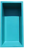 Wacredo GFK Rechteckbecken 240 x 120 x 60cm Kneippbecken Teichbecken Wasserspielbecken architektonisches Wasserbecken für Wasserspiel Glasfaser (Blau)